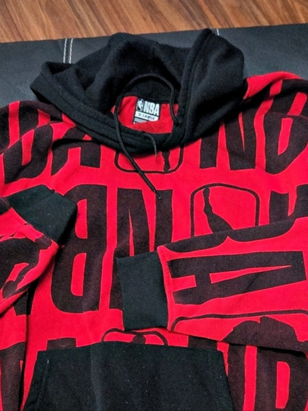 NBA Red & Black Graphic Hoodie